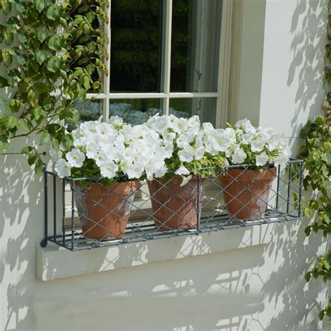 metal basket window box|window boxes for metal railings.